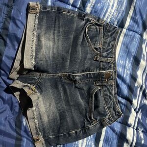 Jean Curvy Shorts. High rise. Size 0/24w Brand So